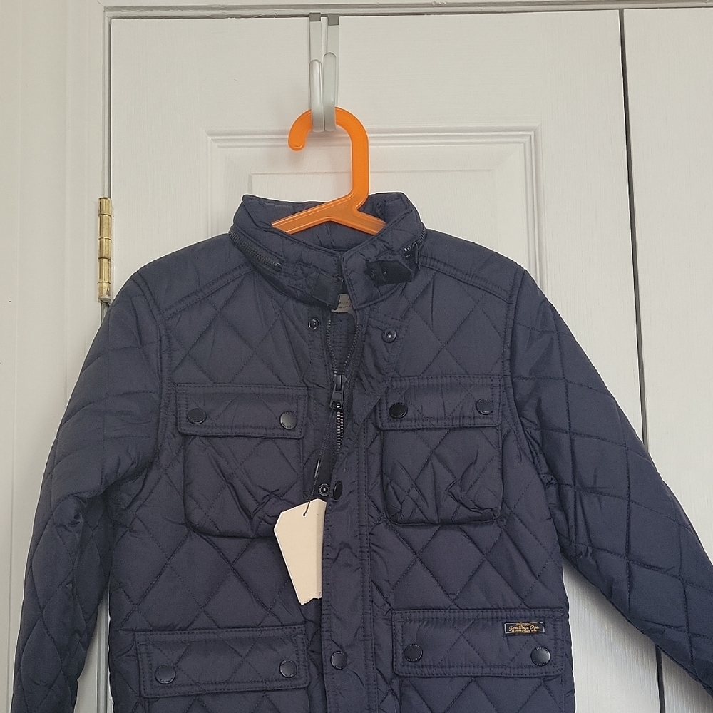 Zara Quilted Navy Kids' Jacket - Classic Lightweight Coat